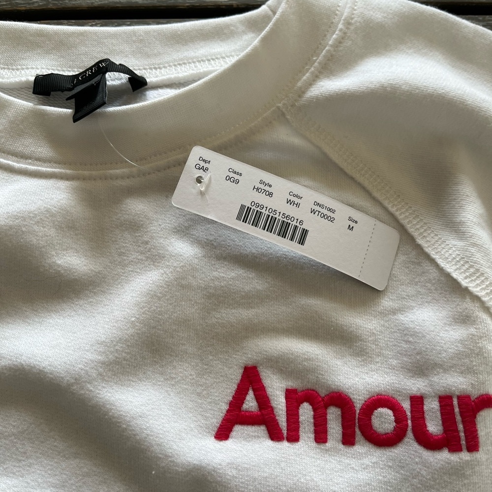 NWT J.Crew sweatshirt, size M.